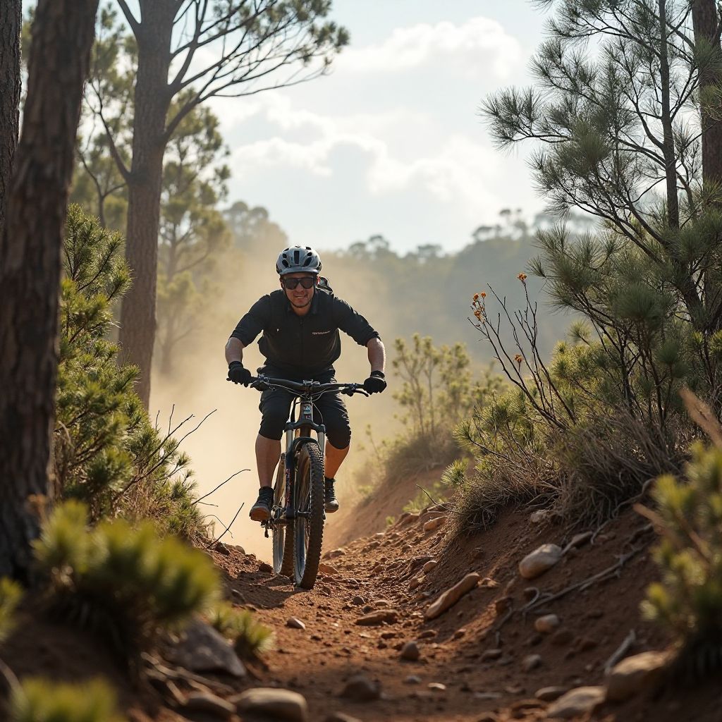Mountain biking through Australian trails